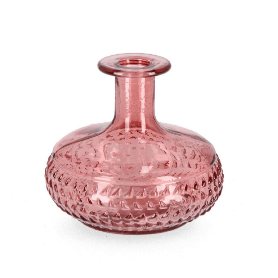 Botella decorativa rosa